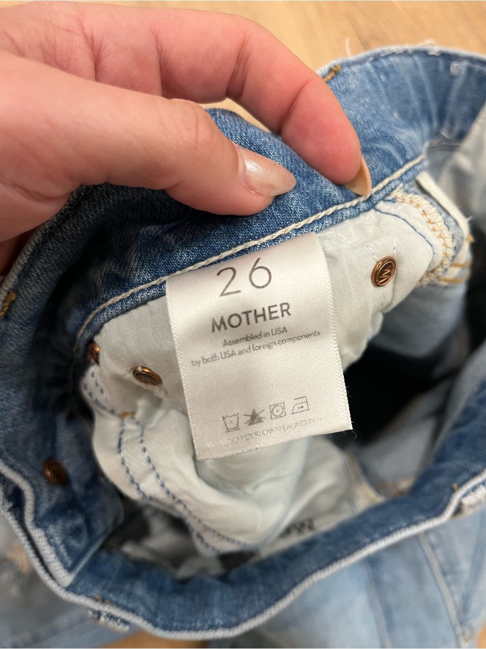 MOTHER Denim High Waisted Hiker Hover Undone Hem Jean - Picture 5 of 8